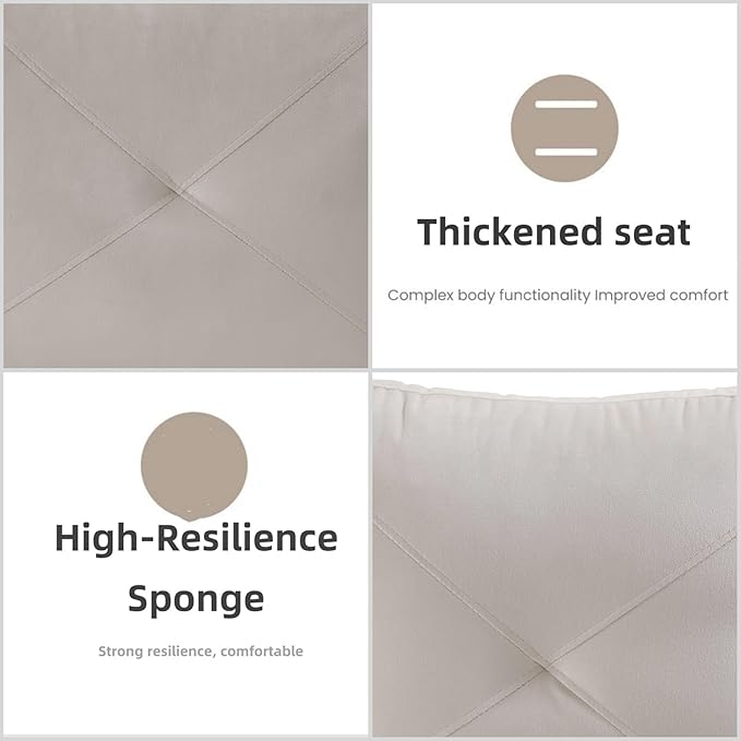 L Shaped Sectional Couch Sofa, Modern Couches for Living Room, Comfy 4 Seat Modular Sectional Sofa with Ottoman Storage for Bedroom Apartment, White