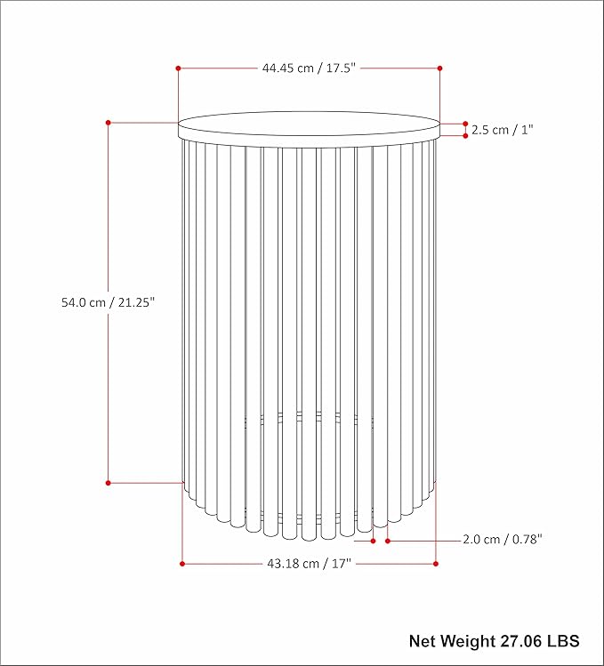 SIMPLIHOME Demy 18-inch Wide Metal and Solid Mango Accent Table in Natural/Black, Round Side Table with Mango Wood Top for Living Room or Bedroom, Industrial Style, Assembled