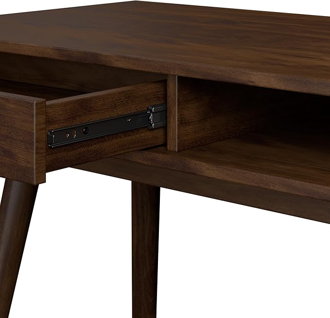Bush Furniture Nora 40W Writing Desk in Dark Walnut | Computer Table for Home Office Workspace or Entryway