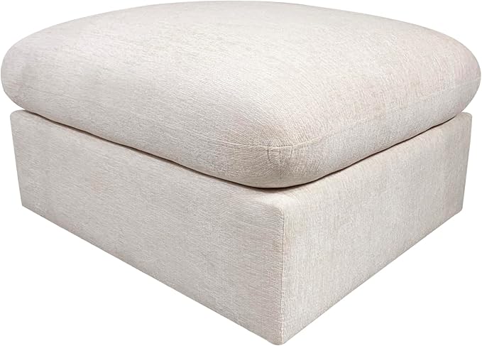 127" Modular Sectional Sofa,Modern Oversized Cloud Couch with Cup Holder&USB Port,7 Seater Convertible L-Shaped Chenille Sofas W/Ottoman,2 Pillows&Storage Box,Comfy Couches for Living Room,Beige