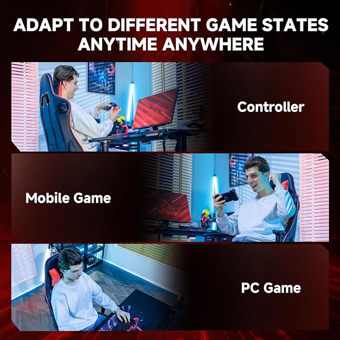 GTPLAYER Gaming Chair with Bluetooth Speakers, Adjustable Backrest and Height, 3D Armrests, Footrest, Ergonomic Computer Chair for Gamers (Brick Red)