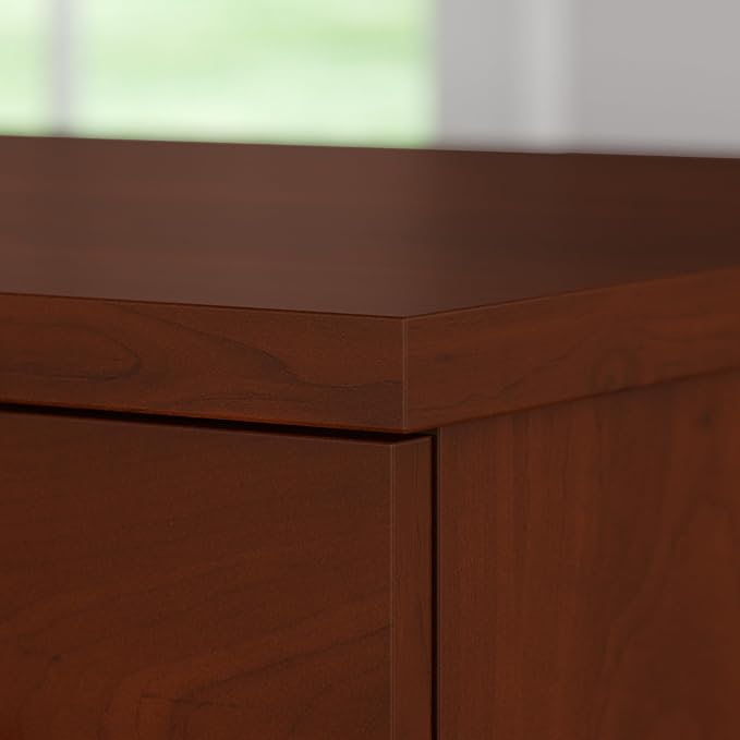 Bush Furniture WC81765 Bookcase, Bookshelf, Large Book Living Room, Home Office, or Entryway, Tall 5 Shelf, Hansen Cherry