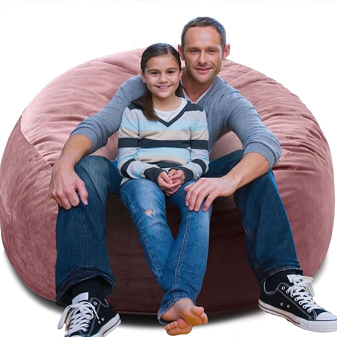 Bean Bag Chairs, Memory Foam Stuffing Bean Bag Chair for Adults/Teens/Kids with Removable Zipperd Cover, High-Rebound Memory Foam Lazy Sofa Furniture for Living Room Bedroom College Dorm
