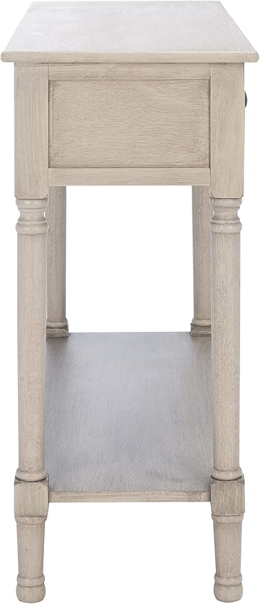 Safavieh Home Collection Tate Greige 2-Drawer Bottom Shelf Console Table
