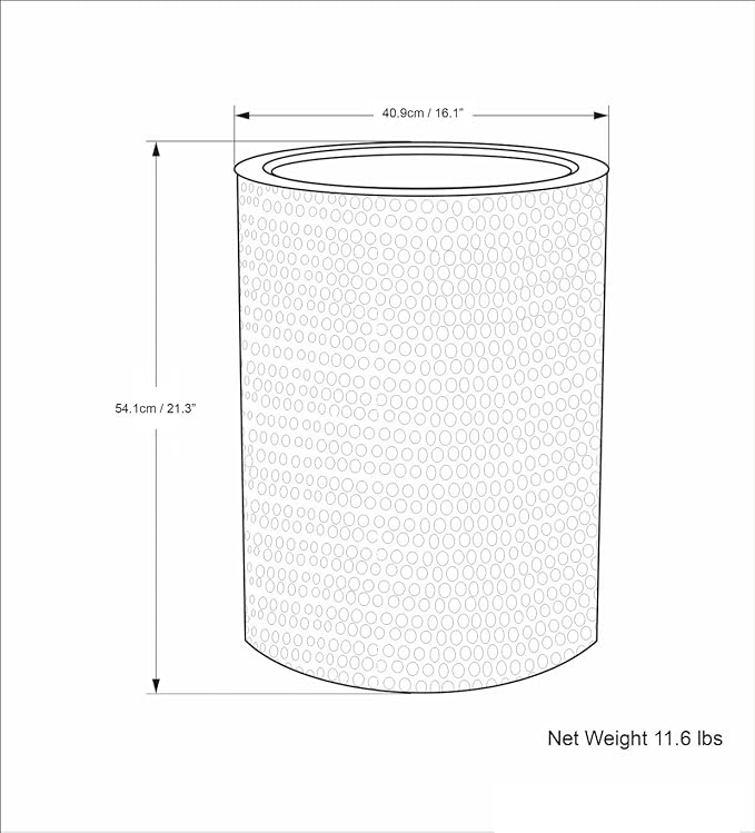 SIMPLIHOME Corbin 16 inch Wide Metal Side Table in Hammered Antique Copper, Round Drum Design End Table for Living Room, Family Room, or Entryway, Industrial Style, Assembled