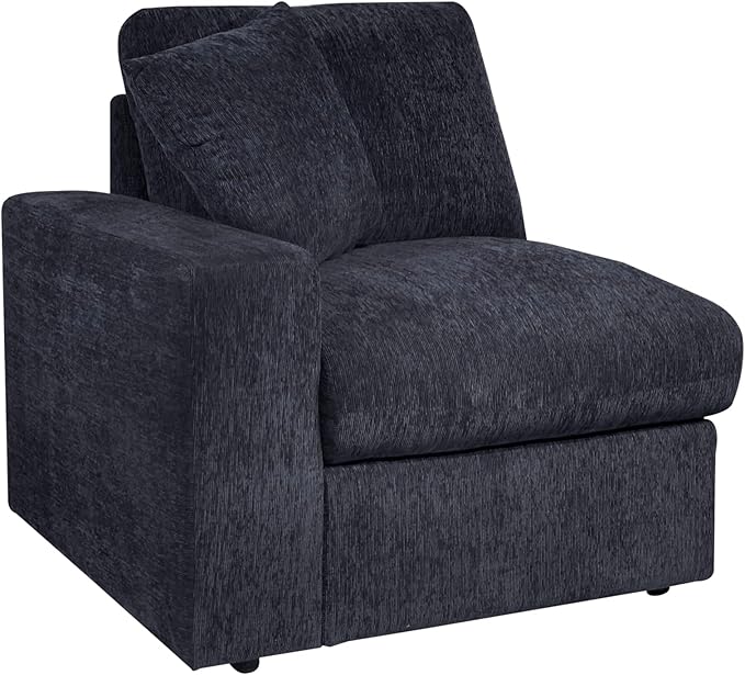 127" Modular Sectional Sofa,Modern Oversized Cloud Couch with Cup Holder&USB Port,7 Seat Convertible L-Shaped Chenille Sofas W/Ottoman,Pillows&Storage Box,Comfy Couches for Living Room,Dark Gray
