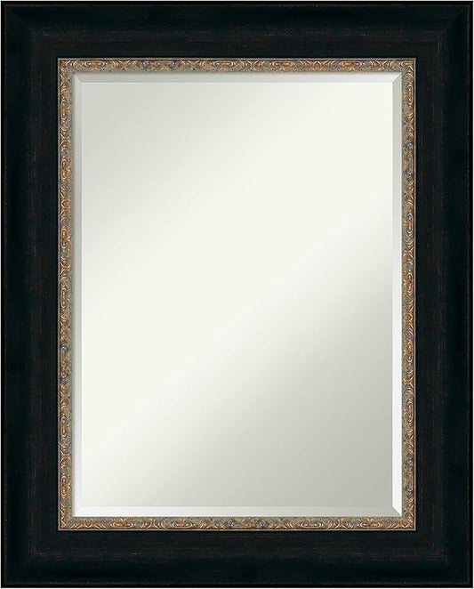 Amanti Art Bronze Bathroom Mirror for Over Sink, 31x25 Paragon Bronze Rectangle Vanity Mirror, Medium Traditional Frame, Hangs Horizonally and Vertically, Bathroom Wall Decor, Beveled Edge