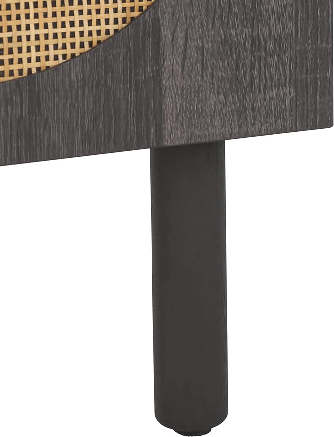 SAFAVIEH Home Collection Ophelia Distressed Black 2-Door 2-Shelf Entertainment Media Stand (Fits up to a 50" Flatscreen TV)