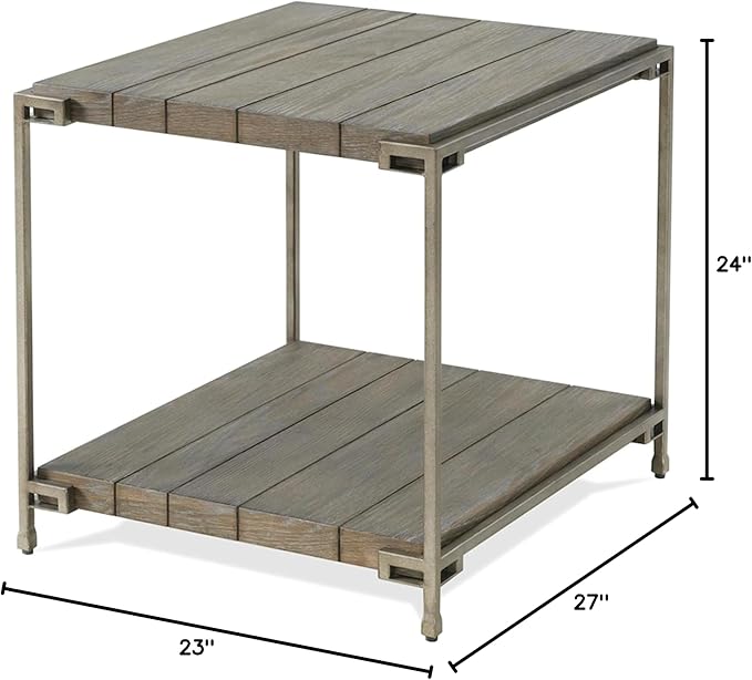 Roundhill Furniture Corbeta Living Room, End Tables, Aged Graphite