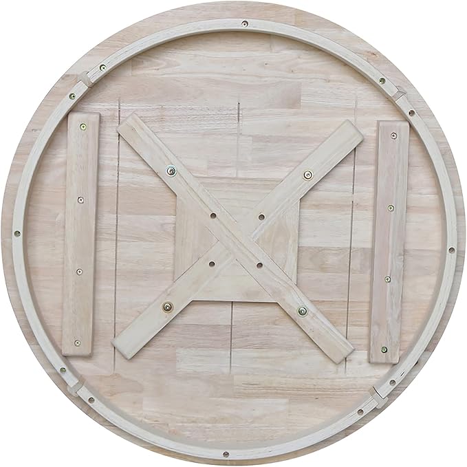IC International Concepts 30" Round Top Pedestal Table, Counter Height-34.9", Unfinished
