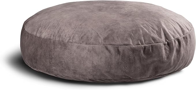 Jaxx 6 Foot Cocoon - 2-in-1 Convertible Bean Bag Bed & Large Bean Bag Chair for Adults - Padded Microvelvet, Pewter