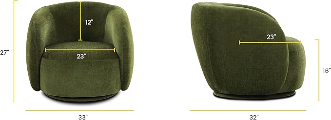 POLY & BARK Poole Lounge Chair in Distressed Green Velvet