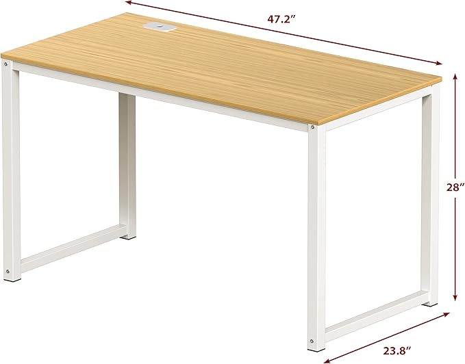 SHW 48-Inch Commercial-Grade Office Computer Desk, Oak
