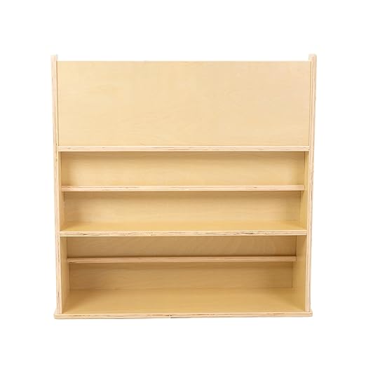 Factory Direct Partners 13132-NT Birch Book Display Stand, 5-Shelf Storage for Kid"s Books and Magazines for Bedroom, Playroom, Daycare, Preschool or Classroom - Natural