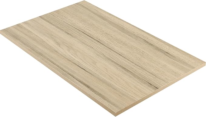 Kaboon Universal Tabletop 36"x20", Solid One-Piece Melamine Table Top, L-Desk Floating Desk DIY, Home and Office Countertop, Oak/Grey Tone