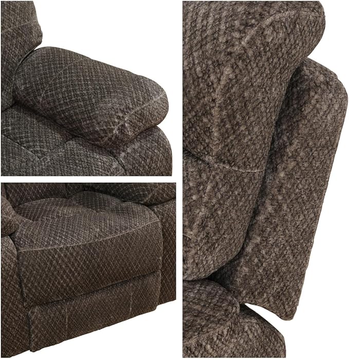 Recliner Chair, Recliner Home Theater Seating, Electric Reclining Chair for Adult, Breathing Chair for Living Room, Dark Brown