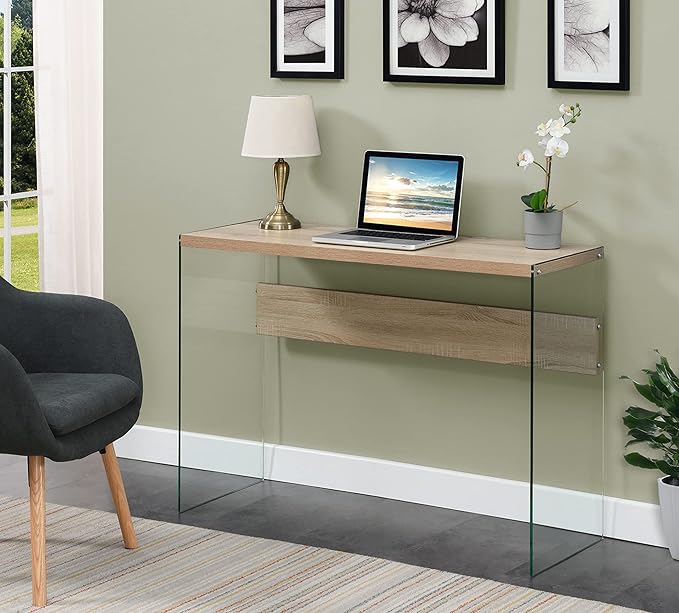 Convenience Concepts SoHo Console Table/Desk, Weathered White