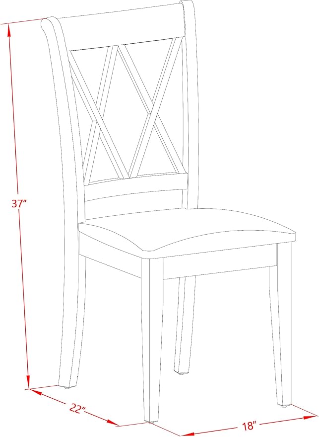 East West Furniture MZCL5-MAH-C 5 Piece Kitchen Table & Chairs Set Includes a Rectangle Dining Room Table with Dropleaf and 4 Linen Fabric Upholstered Chairs, 36x54 Inch, Mahogany