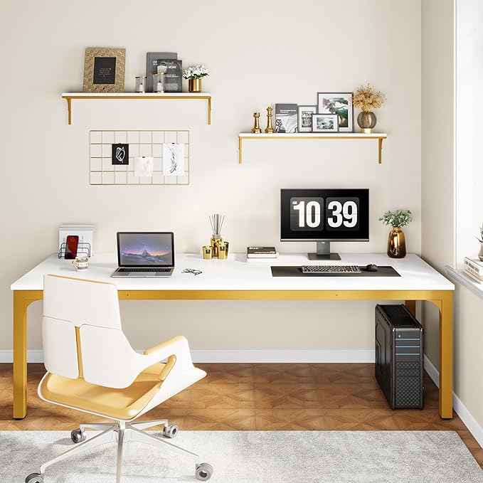 Tribesigns 78.7 Inches Extra Long Computer Desk 2 Person Desk, Double Long Desk, Workstaion for Home Office
