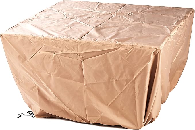 Oakland Living Black Aluminum Patio Fire Table Set with Four Deep Seating Loveseat, Cushions and Wind Blocker