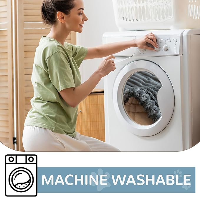 OTOB Couch Covers for Dogs Washable, Non Slip Plush Sofa Cover Kids Pet Friendly Furniture Protector, All Seasons Soft Cozy Fuzzy Sofa Slipcovers Dog Bed Mats (Dark Gray, 31.5" x 63.0'')