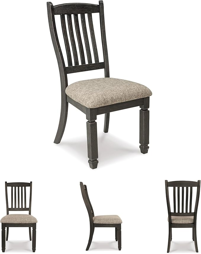Signature Design by Ashley Tyler Creek 20" Dining Room Upholstered Chair, 2 Count, Antique Black