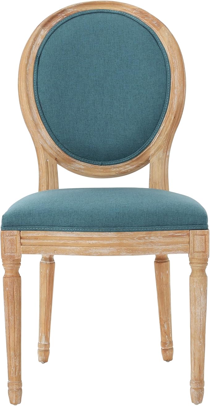 Christopher Knight Home Phinnaeus Fabric Dining Chairs, 2-Pcs Set, Dark Teal