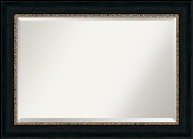 Amanti Art Bronze Bathroom Mirror for Over Sink, 31x43 Paragon Bronze Rectangle Vanity Mirror, Large Traditional Frame, Hangs Horizonally and Vertically, Bathroom Wall Decor, Beveled Edge