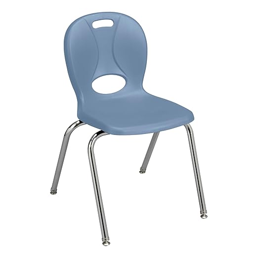 Learniture Structure Series School Chair, 18" Seat Height, Blue LNT-118-CSW-SB (Pack of 4)