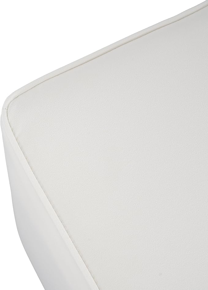 Christopher Knight Home Isa Velvet Ottoman Footstool, Square Pouf Poufee Footrest Ottoman Large Seat, Modern Side Table for Living Room Bedroom Home Decor, Cream, 30"