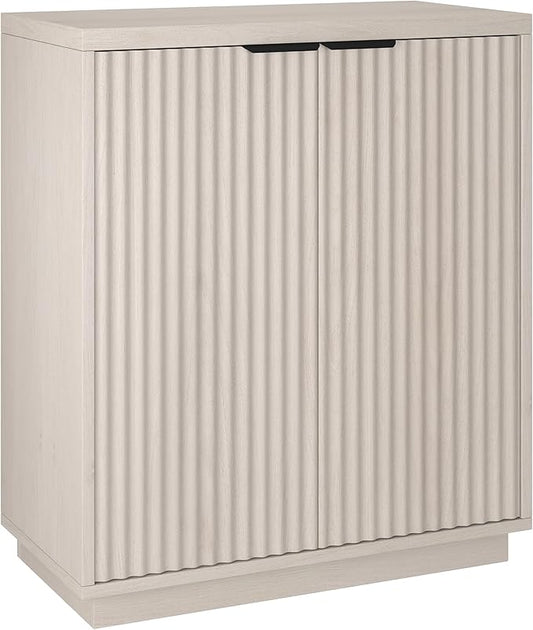 Henn&Hart 28" Wide Rectangular Accent Cabinet in Alder White, for Home, Living Room, Bedroom, Entertainment Room, Office