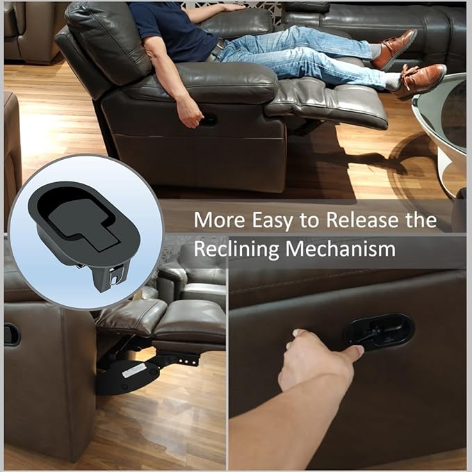 Universal Metal Recliner Handle Replacement Part with Cable, Cable Working Thread 4.7”, Compatible with Major Sofa/Couch/Chair