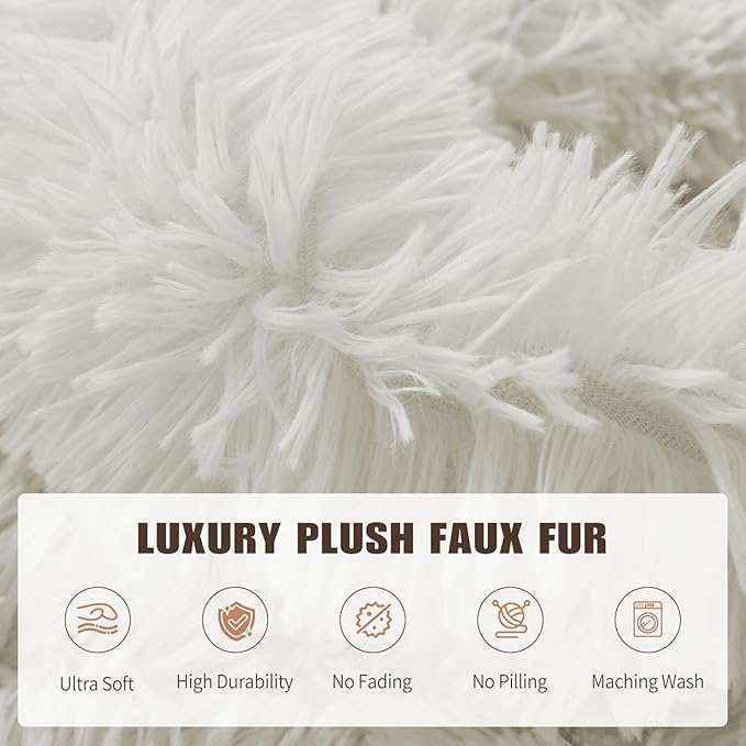 Stuffed Animal Storage Bean Bag (Cover Only), Adult Bean Bag Chair Covers Machine Washable, 5FT White Bean Bag Chair Without Filler Included
