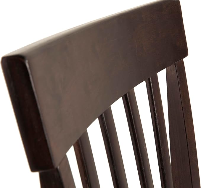 Signature Design by Ashley Hammis Rake Back Dining Room Chair, Set of 2, Dark Brown