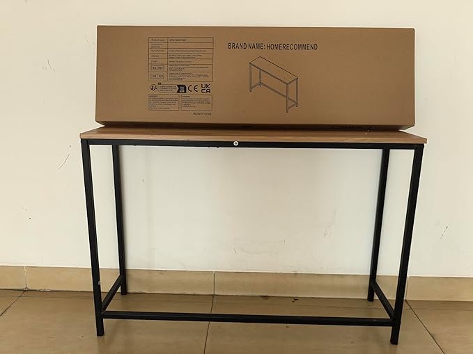 HOMERECOMMEND Rustic Brown Console Table for Entryway, Living Room, Hallway - 41.54" x 11.60" x 27.95"