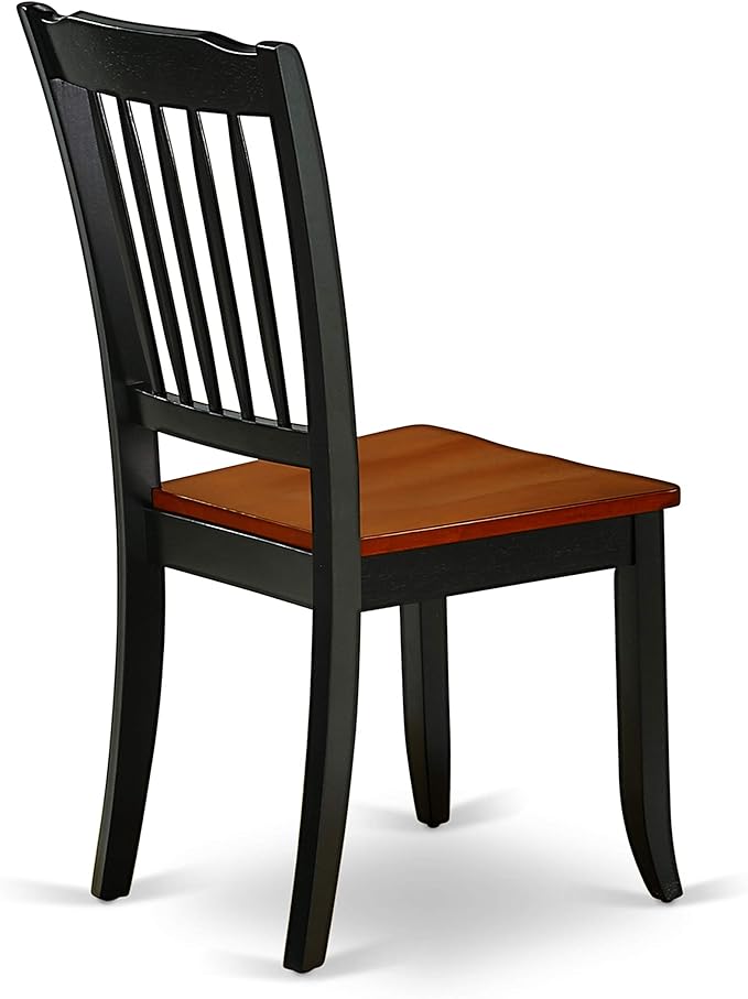 East West Furniture LGDA9-BCH-W 9 Piece Dining Room Furniture Set Includes a Rectangle Kitchen Table with Butterfly Leaf and 8 Dining Chairs, 42x84 Inch, Black & Cherry