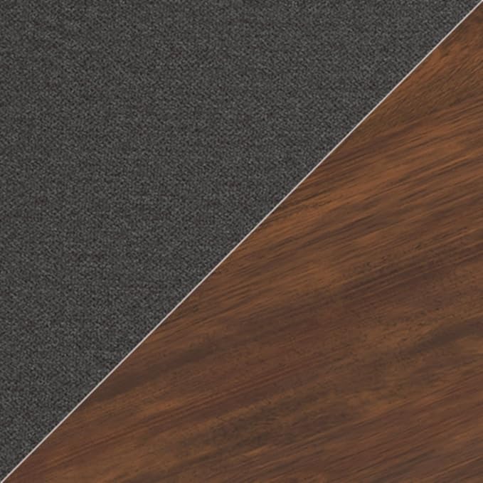 Signature Design by Ashley Lyncott Contemporary Dining Room Upholstered Side Chair with Foam Cushion, Set of 2, Dark Gray & Brown