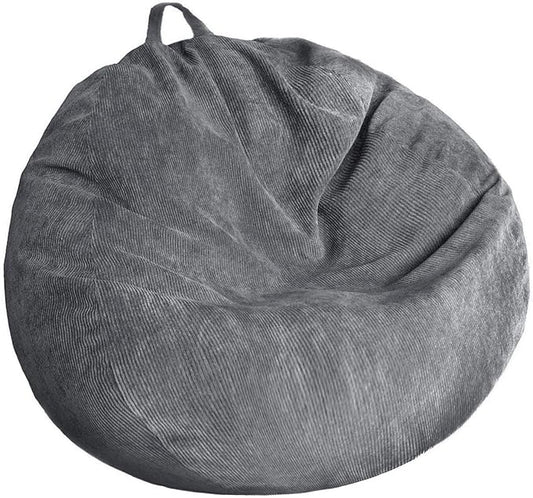 Kisoy Bean Bag Chair Cover (No Filler) Stuffed Animal Storage Bean Bag Cover Pets Dogs/Cats Lazy Beds. Washable Ultra Soft Corduroy Stuffed for Organizing Plush Toys or Textile, Sack Bean Bag