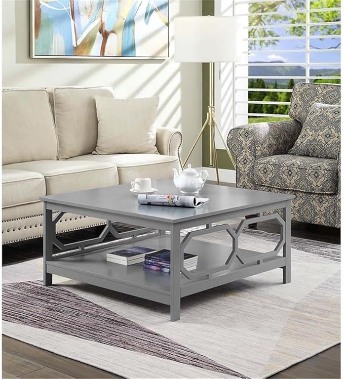 Convenience Concepts Omega Square 36" Coffee Table, Gray
