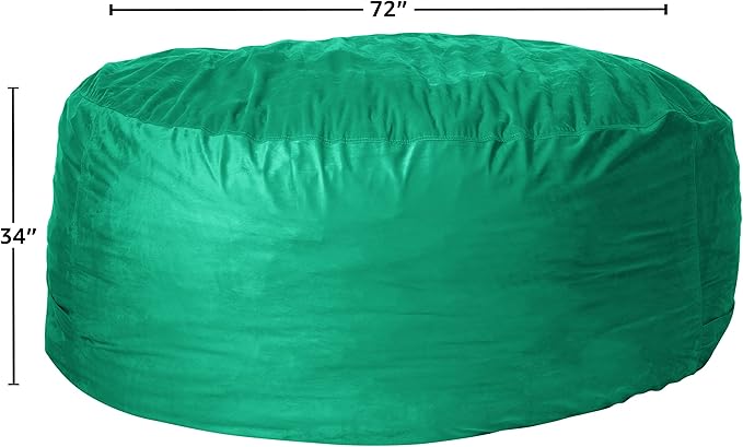 Sofa Sack Bean Bag Chair Cover, 6-Feet, Aqua Marine
