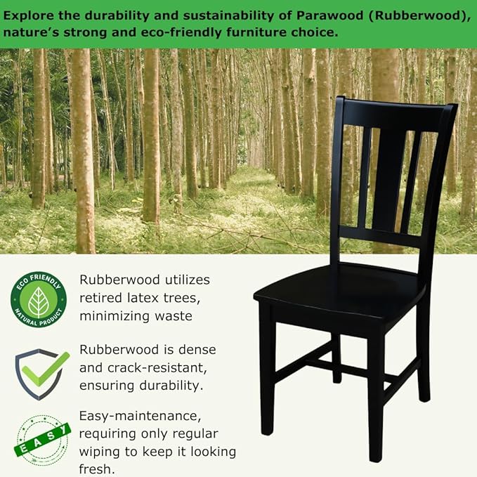 Set of Two San Remo SplatBack Dining Chairs, Black