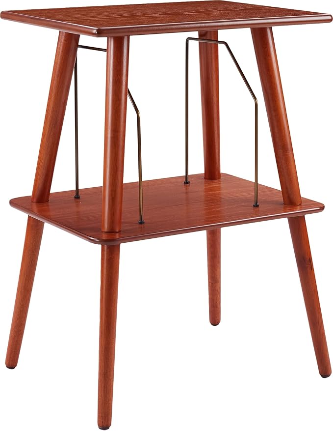 Crosley Manchester Record Player Stand, Media Console with Vinyl Storage, Modern Home Organizer, Paprika