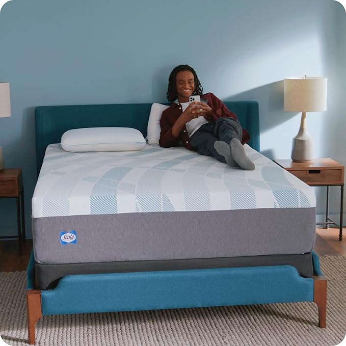 Sealy Dreamlife 14” Hybrid Mattress-in-a-Box, Full, SealyComfort Gel Memory Foam, SealyResponsive Encased Coils, Machine Washable Cover