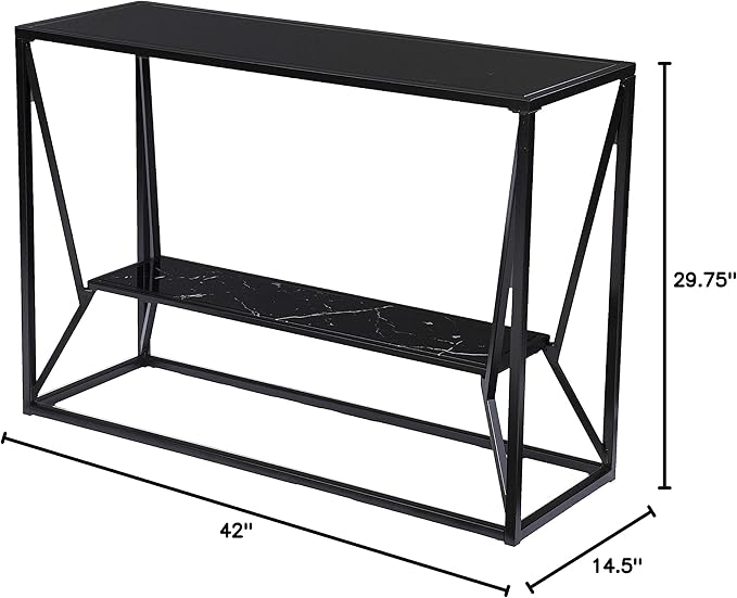 SEI Furniture Argall Console Table, Black
