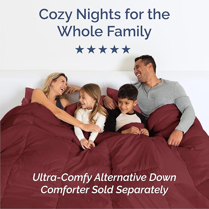 Cal King Size 4 Piece Sheet Set - Comfy Breathable & Cooling Bed Sheets Set - Hotel Luxury Bedding for Women, Men, Kids, Teens, Boys & Girls - Deep Pockets, Soft, Wrinkle Free - Oeko-Tex - Burgundy