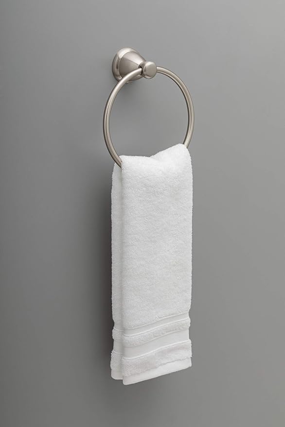 Franklin Brass Kinla 3-Piece Bathroom Set Satin Nickel 24" Towel Bar Rack, Toilet Paper Holder, Ring 3-Piece Hardware KIN3PC-SN