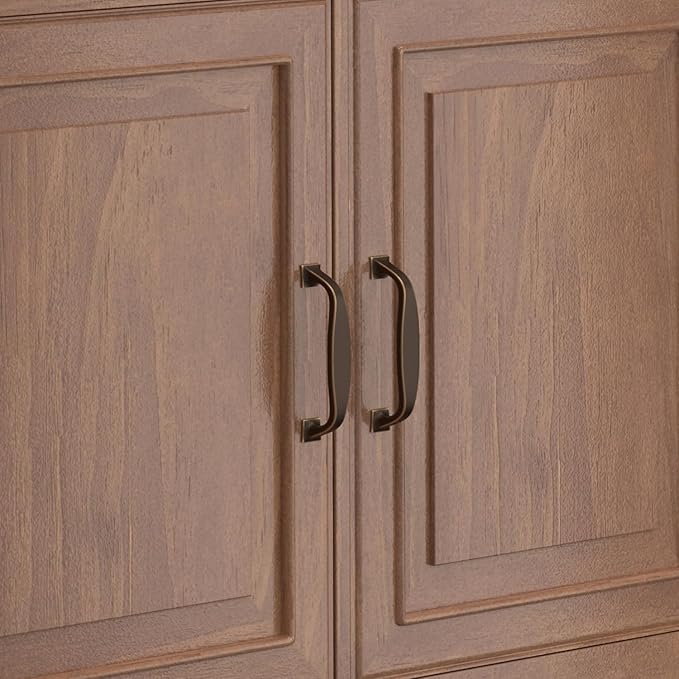 SIMPLIHOME Connaught 40-inch Wide Solid Wood Storage Cabinet in Medium Saddle Brown for Entryway, Living Room, Organizer for Hats, Gloves, Shoes, Keys, Slim Design, Traditional Style
