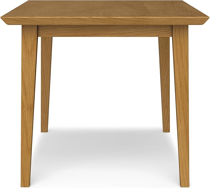 SIMPLIHOME Colby Dining Table, Solid Wood Oak Veneer in Oak, 60 x 36 inches, Contemporary-Style Rectangular Kitchen Table for up to 6 People