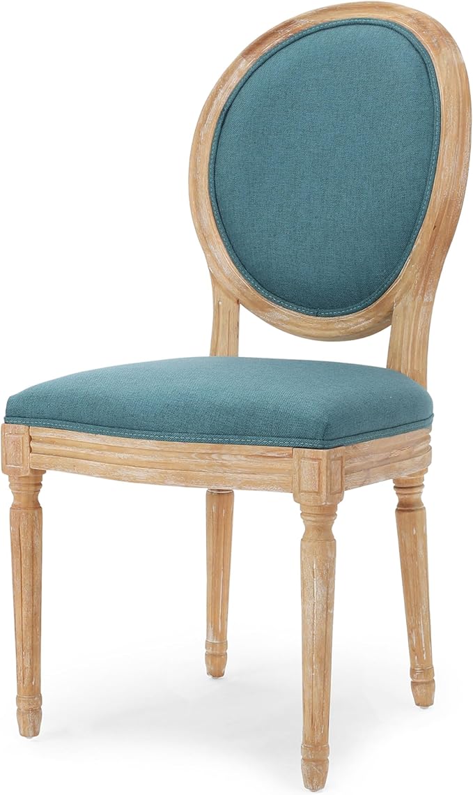 Christopher Knight Home Phinnaeus Fabric Dining Chairs, 2-Pcs Set, Dark Teal