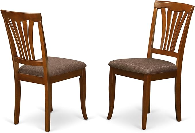 East West Furniture PLAV7-SBR-C 7 Piece Dining Table Set Consist of an Oval Wooden Table with Butterfly Leaf and 6 Linen Fabric Dining Room Chairs, 42x78 Inch, Saddle Brown